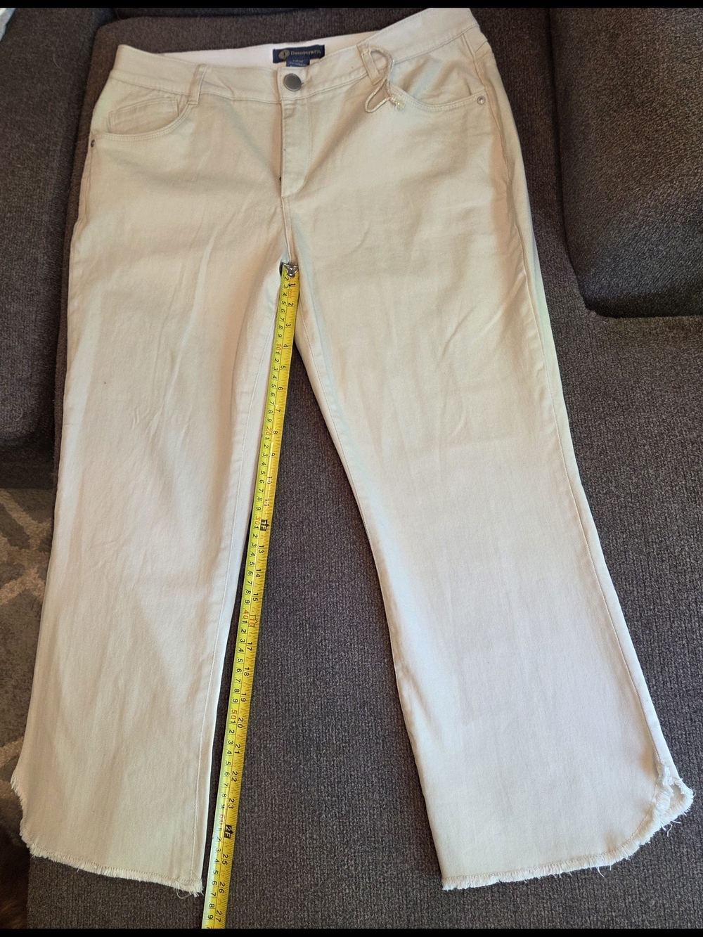Democracy Light Cream High-Rise Pants